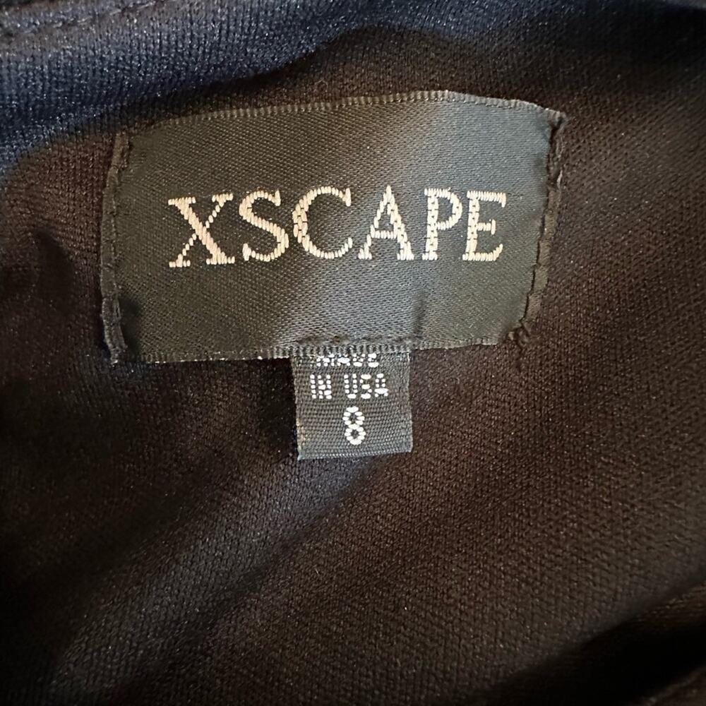 Xscape Black Long Formal Dress with Silver Beads Size 8 See Description - Picture 8 of 10